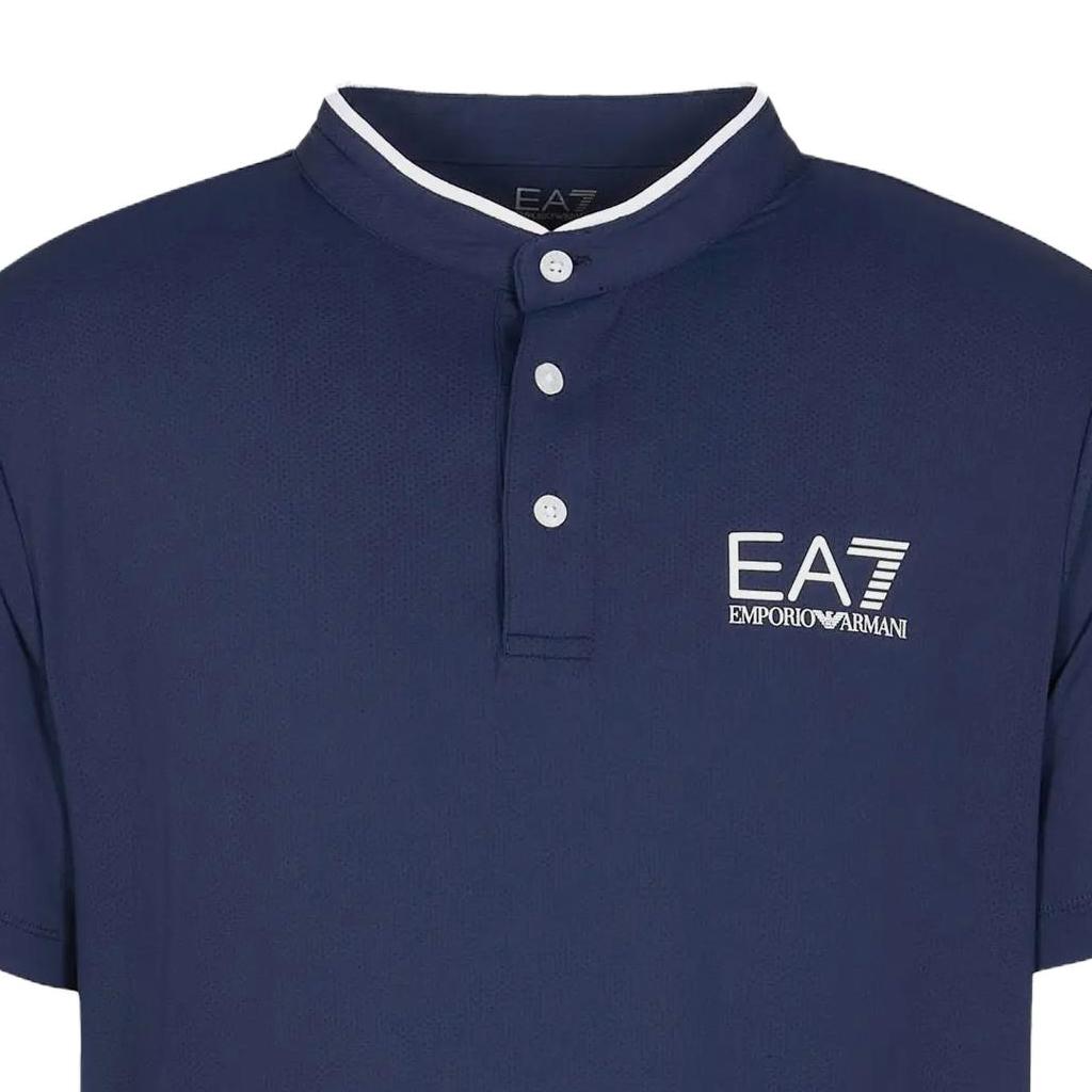 Emporio Armani EA7 FW23 Polo Shirt Men's Marine Blue 8NPT21-PJEMZ-1554