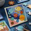 Wooden Baby Early Education Pasting Book With Planet Themes For Toddler Learning Toys