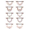 Set of 5 Cutest Stainless Steel U-Shaped Zircon Body Piercing Rings Nipple Ring Jewelry Kit for Women Gift for Children