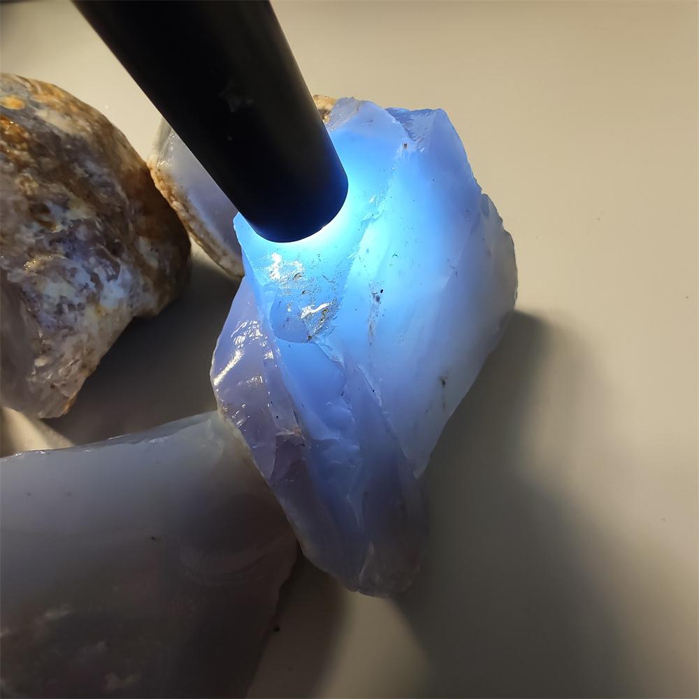 90-100g Natural Blue Chalcedony Stone Rough Agate Mineral Specimen For Jewelry Making DIY Bracelets Home Decoration Stone