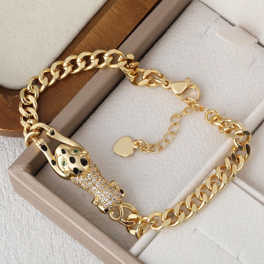 Nieuwe Europese en Amerikaanse Hip Hop Cubaanse Ketting Jaguar Armband Ketting Armband