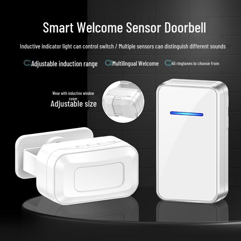 Split Door Sensor Greeter with Voice Prompt for Store Entry