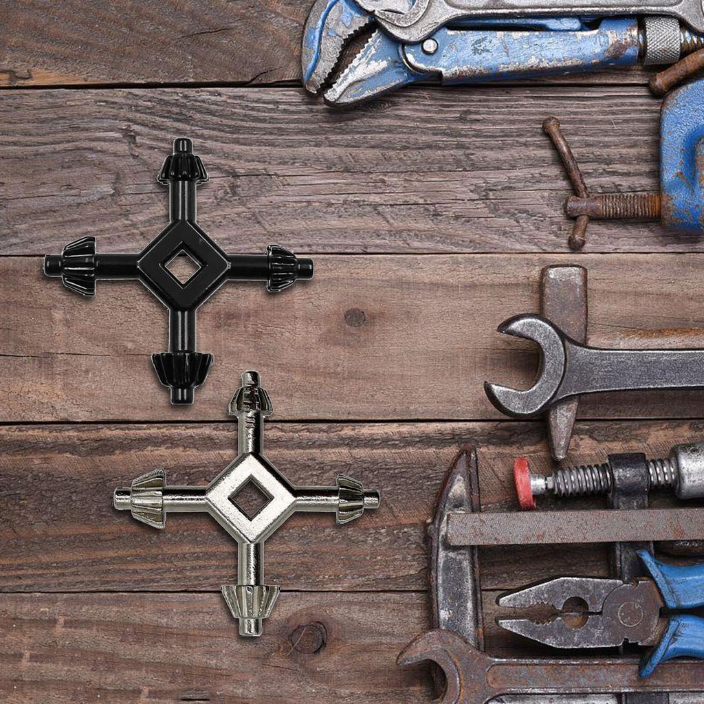 Versatile 4 In 1 Drill Chuck Wrench Carbon Steel Hand Tool Universal Drill Chuck Tool Versatile Chuck Spanner for Home