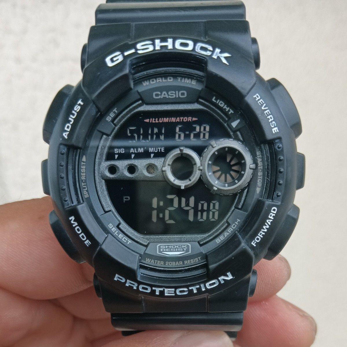 Used CASIO G-SHOCK GD-100 Digital Watch Black