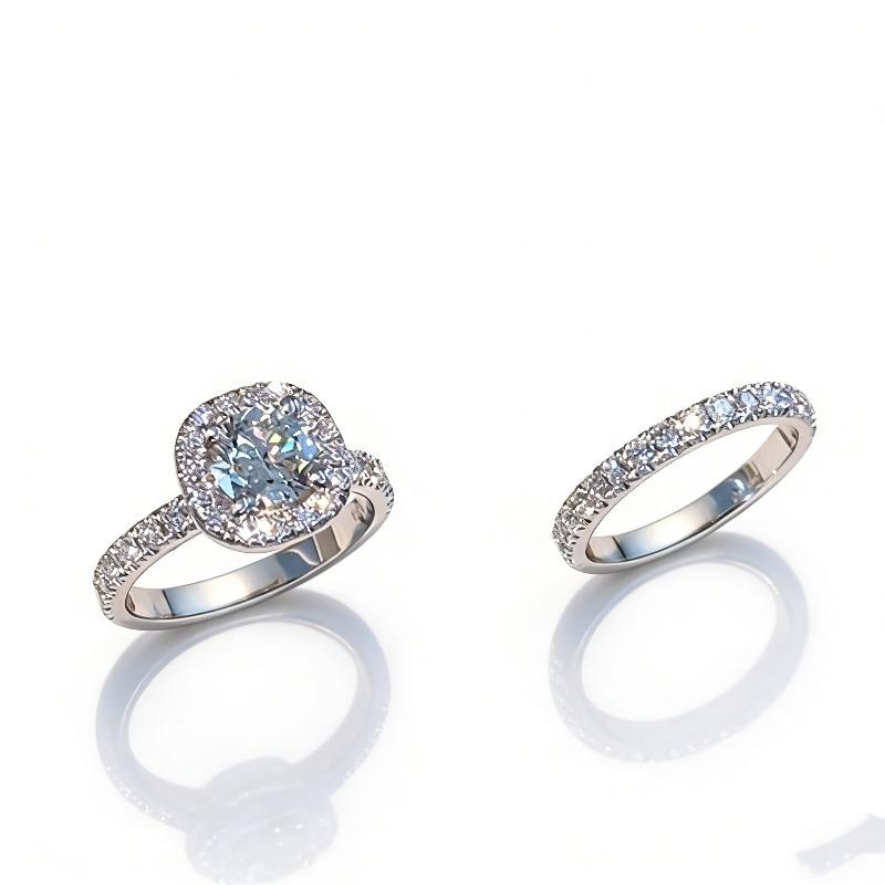 Luxury Exquisite CopperColor Princess Ring for Women Fashion Inlaid White Zircon Stones Wedding Rings Set Engagement Jewelry