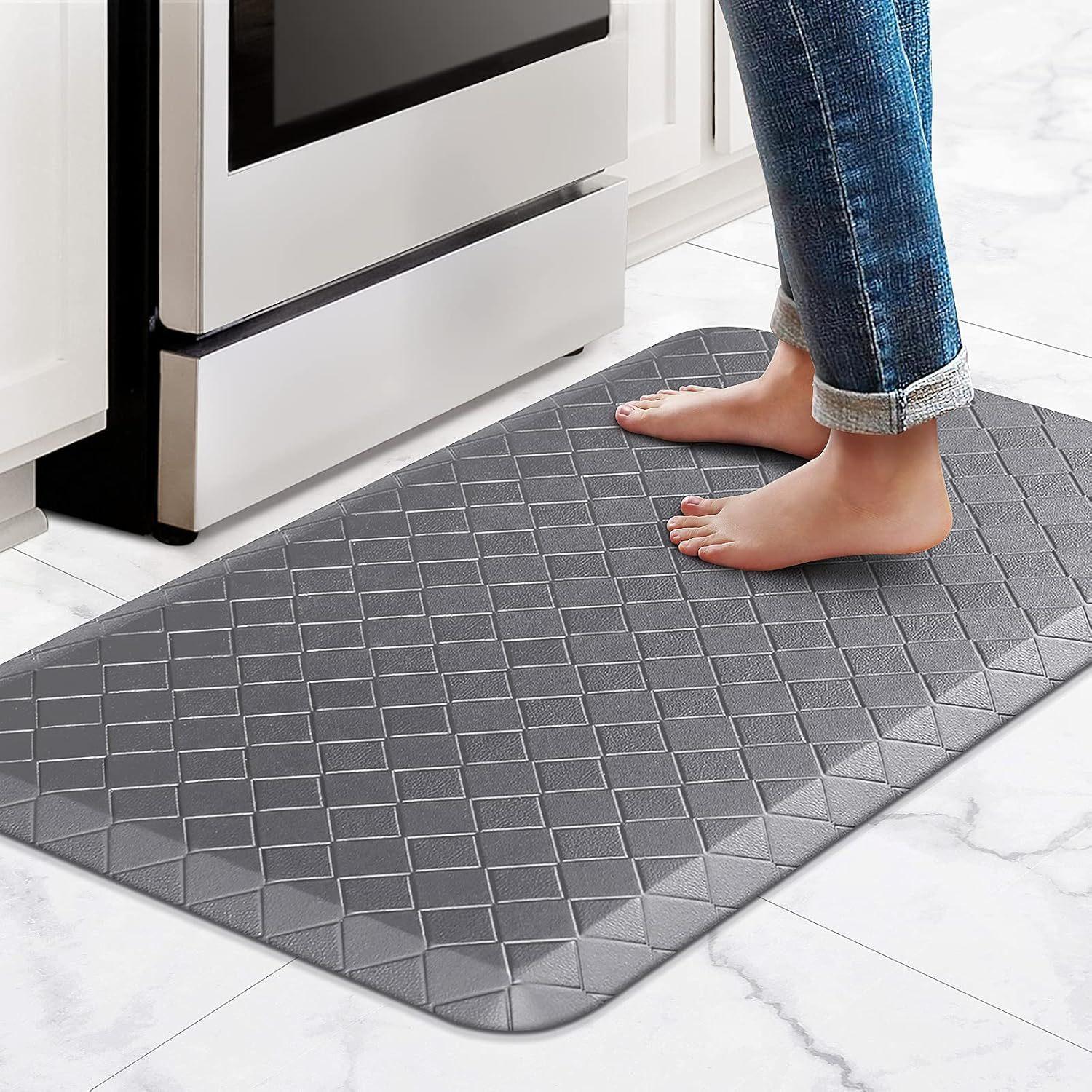 Floor Mat Cushioned Anti-Fatigue Thick Waterproof Non-Slip Mats Rugs Heavy Duty Ergonomic Comfort Rug for Floor,,Sink 44*71*1.2cm