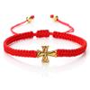 Conjunto de Pulseras Cruzadas Nudo Ruyi: Pulseras de Cuerda Tejidas a Mano con Chapado de Aleación para Parejas