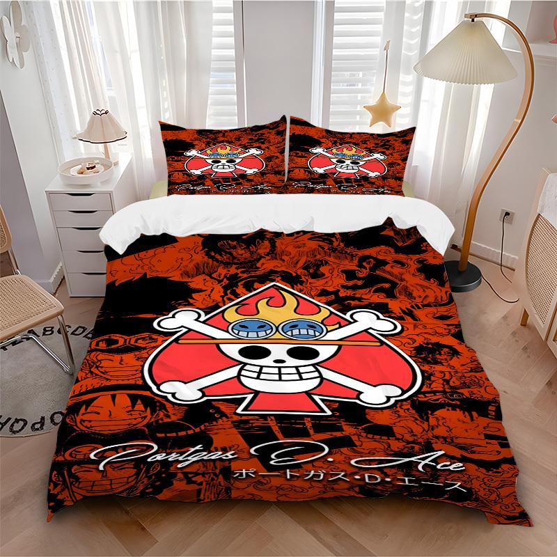 

3pcs bedding set One Piece Ace Includes 1 Comforter+2 Pillowcases, Without Pillow Inserts, Soft Comfortable, Lightweight Breathable240 135x200cm