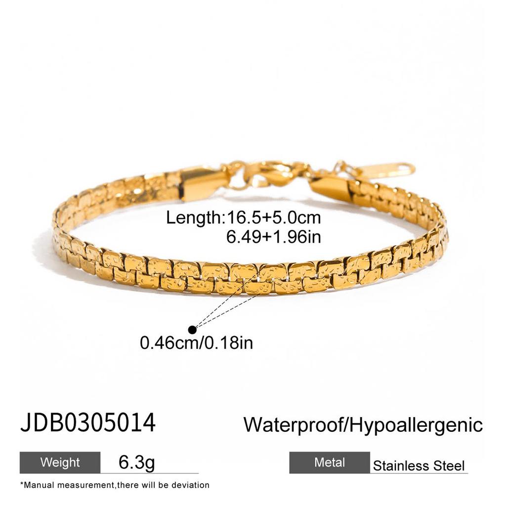 European and American stainless steel retro sand gold bracelet popular titanium steel 18k gold jewelry