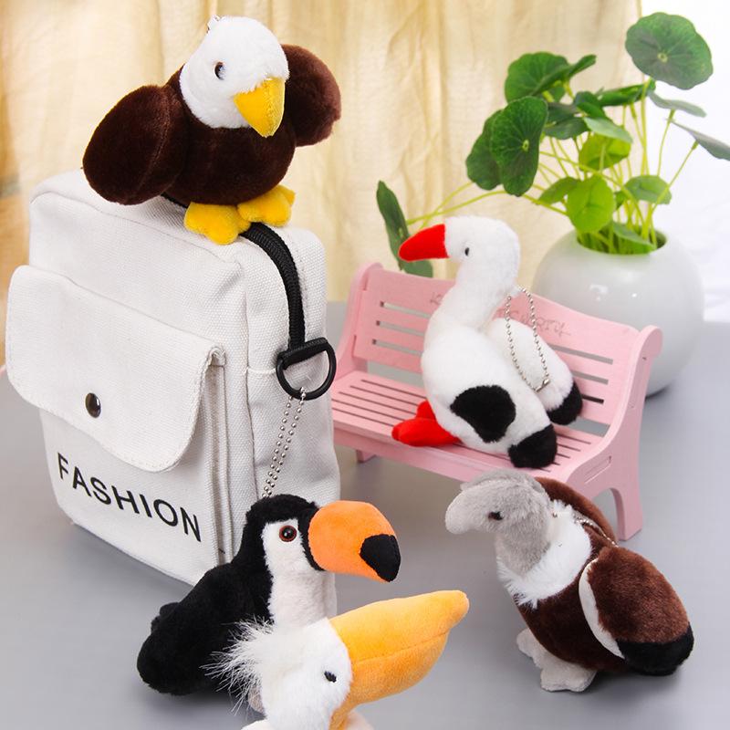 Plush Toy Simulation Bird White-headed Bird Small Doll