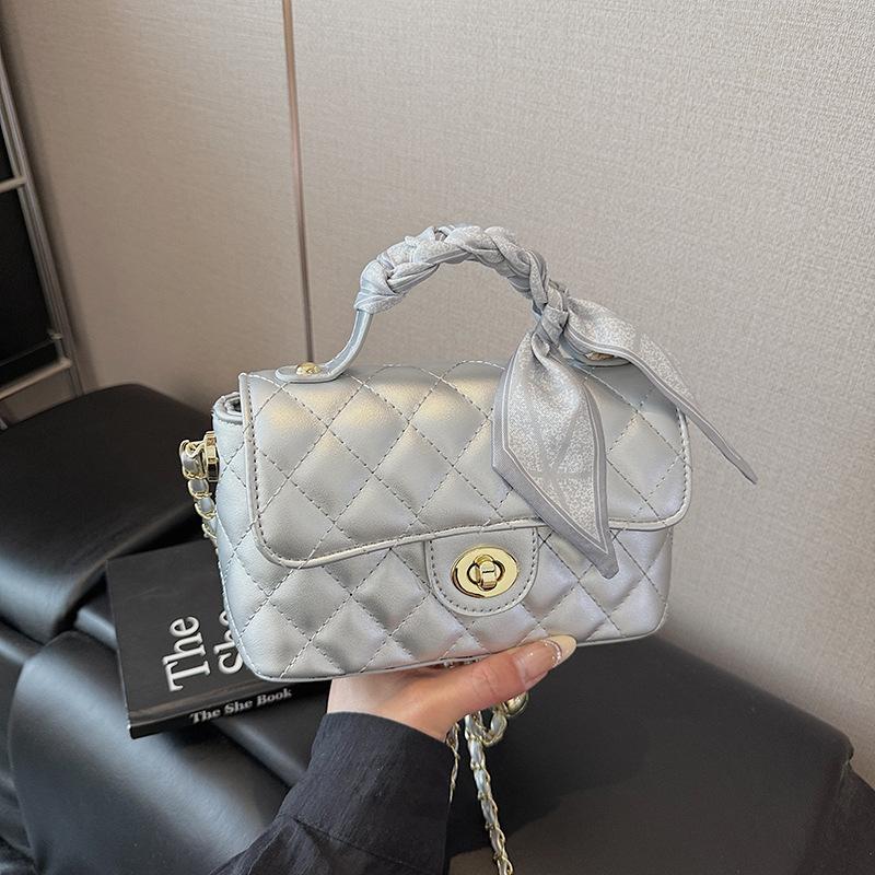 Small square bag summer handbag women's new high-end diamond chain shoulder messenger bag