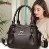 Lychee Pattern Soft Leather Portable Small Bag Shoulder Messenger Women's Bag