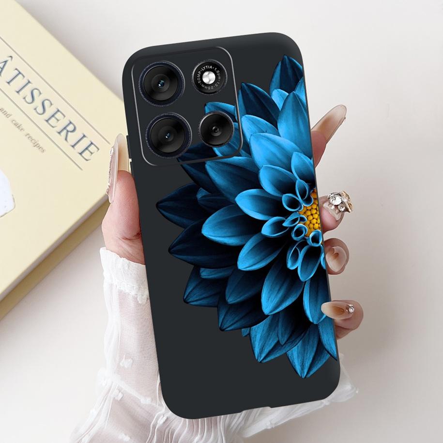 For Motorola Moto G86 G56 5G Case 2025 Fashion Flower Marble Sunset Capa Soft Silicone Phone Cover For MotoG56 MotoG86 5G Bumper