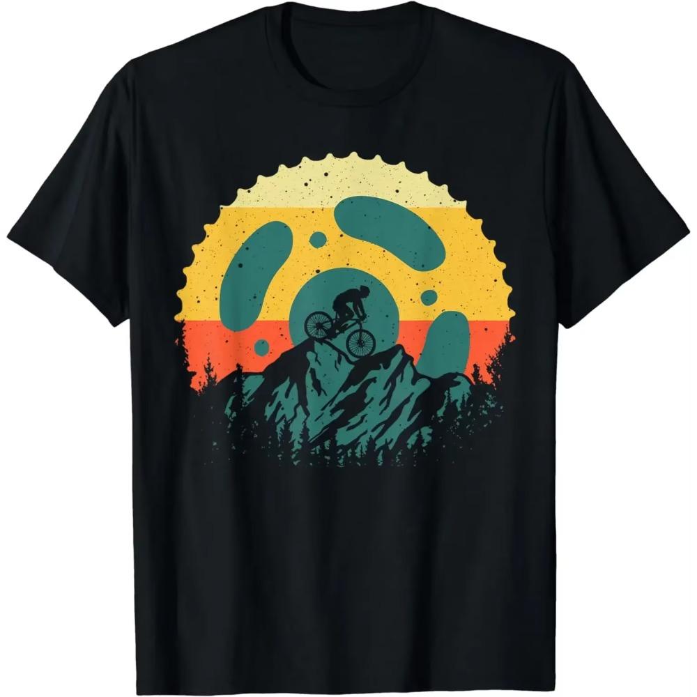 Funny Mountain Bike Art for Men Women Vintage Cycling Gear T-Shirt Graphic T Shirts Vintage T Shirt Streetwear Ropa Hombre