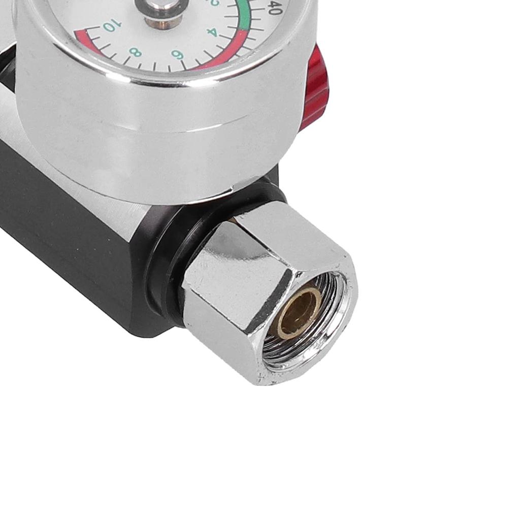Spray Paint Gun Air Pressure Regulator, Stainless Steel, G1/4 Thread, with Pressure Gauge for Paint Spray Guns