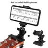 Guitar Phone Holder 360 Degree Rotating Guitar Bass Head Phone Holder Guitar Neck Clamp for Electric Guitar Bass