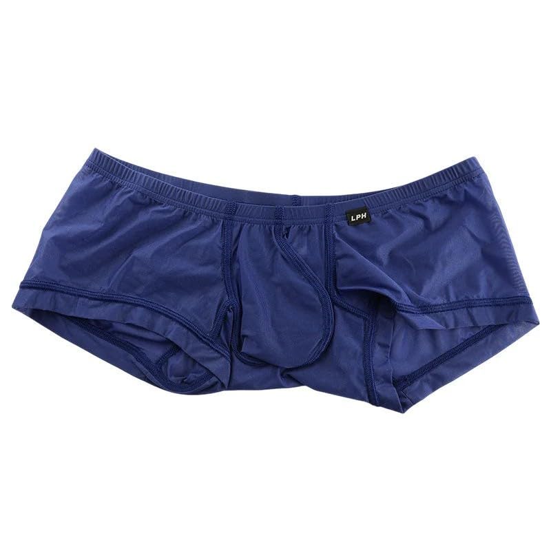 La Paumme Boxer GUS with a 3D Pouch and Made In Available In Two Medium and Navy Men's Briefs, Fabric, Ultra-Thin, Sheer, Soft, Low-Rise Front, Japan,