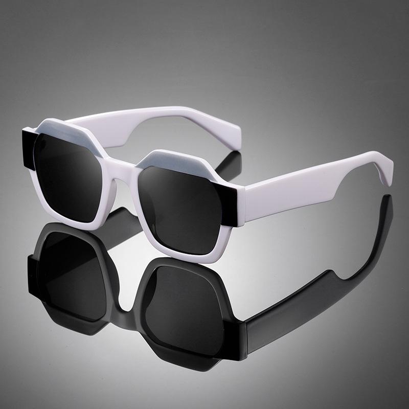 European  American Trendy Polygonal UV Protection Sunglasses Unisex 5680