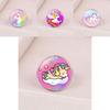 Colorful Unicorn Time Gem Ring Adjustable Cartoon Jewelry For Kids