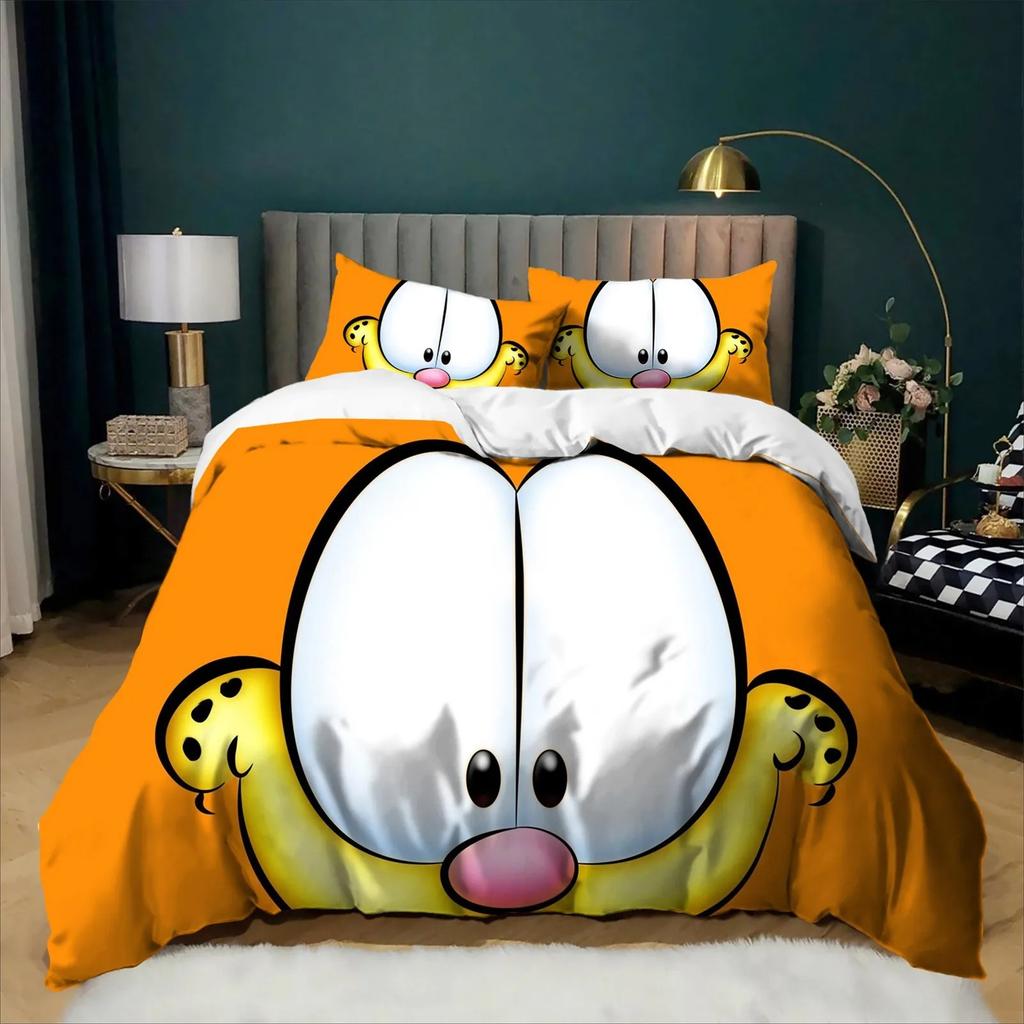 Cartoon Duvet Cover Set G-Garfield 3D Print Bedding Set 2/3piece set Kids Boy Girl Single/Double/Queen Size Home Textile