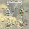 Stained Glass Window Hanging Pink Green Insect Theme Butterfly Suncatcher Door Garden Sun Catcher Decor Birthday Christmas for Mom Woman Nana Men