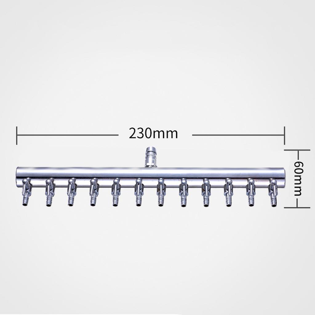 Luftpumpe Verteiler Edelstahl Metall Luftverteiler Verteilen Luftstrom Einlass 8mm Und Auslass 4mm Fisch Aquarium Zubehör