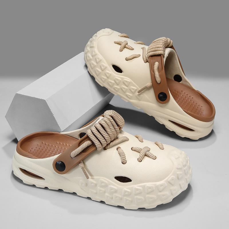Fashion NEW 2025 Summer Thick Bottom Fashion Sandals Men Woman Casual Beach Shoes Hollow-Out Outdoor Slippers Cave Garden Shoes