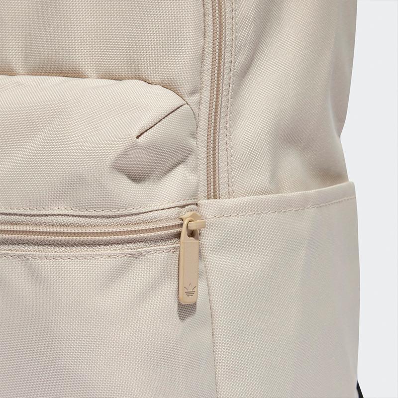 Adidas Originals Three Stripes Sports Zipper Fabric Backpack Unisex Backpacks Beige IL1963