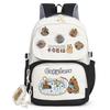 Cartoon Capybara Student Backpack For Middle School With Lightweight Oxford Fabric And Comfort Fit