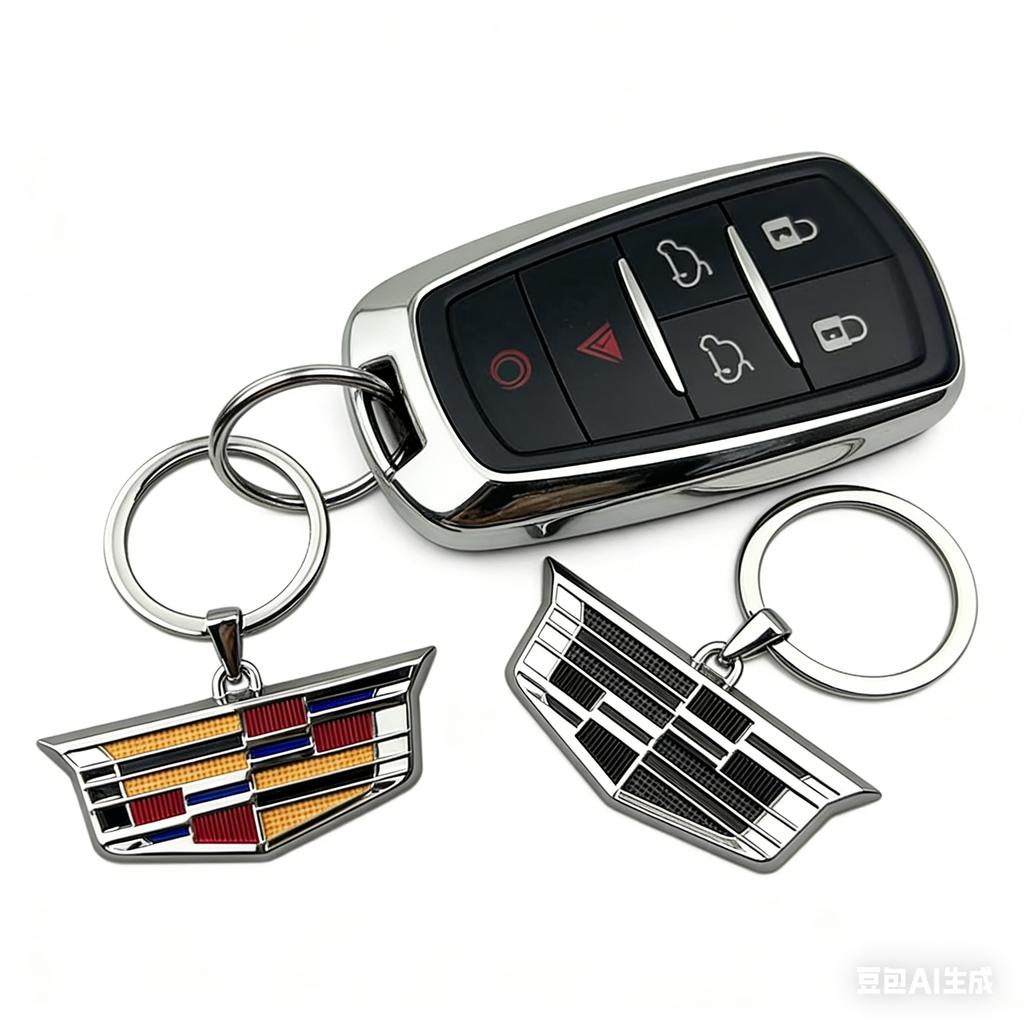 Porte-clés en cuir et alliage avec logo de voiture, anneau et pendentif pour Cadillac ATS BLS CT4 CT5 CTS Escalade SLS SRX XT5 XT6 XTS