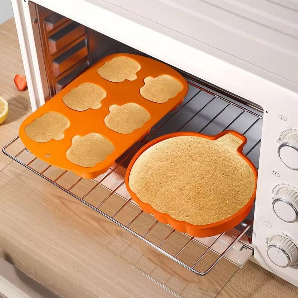 1/2Pcs 3D Halloween Cake Mold Flexible Silicone Baking Mold Pumpkin Baking Mold Pastry Utensil
