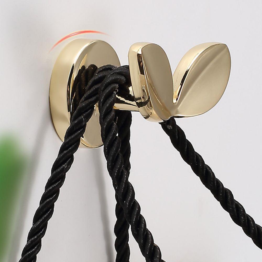 Easy Install Leaf Clothes Hook Elegant Hanging Storage Rack Creative Door Clothes Hook  Porch