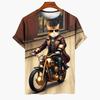 T-shirt Unisex Cat Pattern T-shirt Short Sleeved 3D Animal Print Top Summer T-shirt Outdoor Clothing Loose Men's Plus Size 6XL