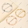 Women's Trench Coat Metal Round Spiral Ladder Belt Buckle - Decorative Button Accessory