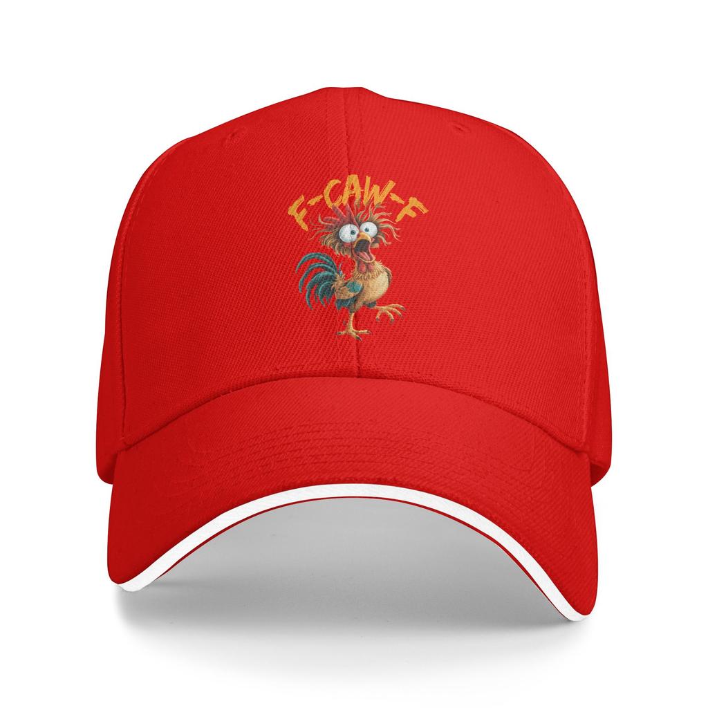 F Caw F Rooster Funny Bird Chicken Whisperer Fawk Meme Casual Baseball Cap Outdoor Trucker Hat Summer Trendy Baseball Caps