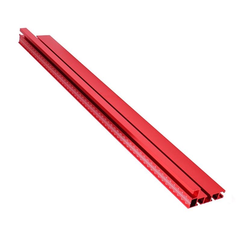 Gard cu ecartament de unghi 75 Tip Mitra T-Track Gard cu profil din aluminiu Gard cu oglinda pentru prelucrarea lemnului cu scara pentru masa de router