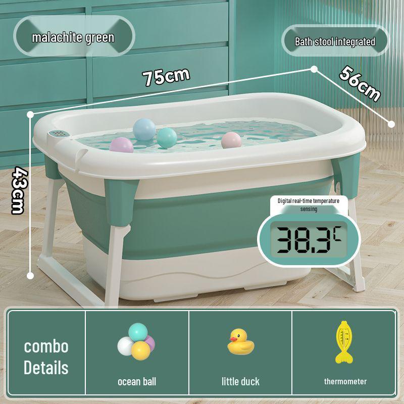Foldable Children's Bath Bucket: Large & Small Sizes for Baby and Child Swimming and Bathing