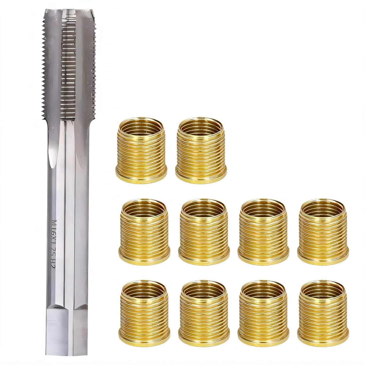 Spark Plug Thread Repair Kit, 14Mm Cylinder Head Rethreaded Kit Repair Tools Gasoline Engine M14X1.25 Erts And M16X1.25 Tap Kit