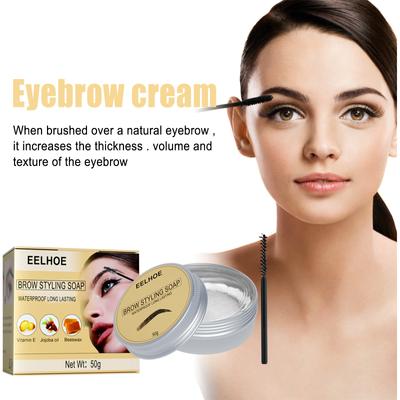 Plástico Tridimensional Cejas Incoloro Transparente Refrescante y Duradero Maquillaje Natural Crema para Peinar Cejas