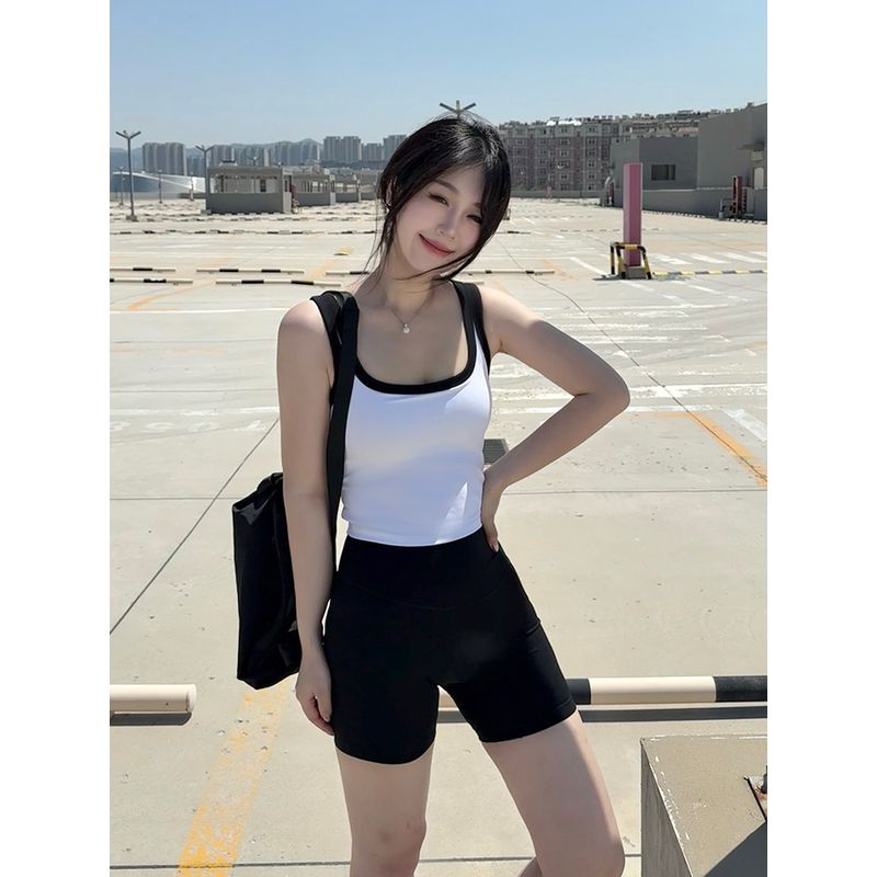 Spring and Summer New Arrival Bubble Wrap Sports Vest Female Contrast Color Outwear Yoga Bra Tops Quick-Drying Breathable Fitness Loungewear