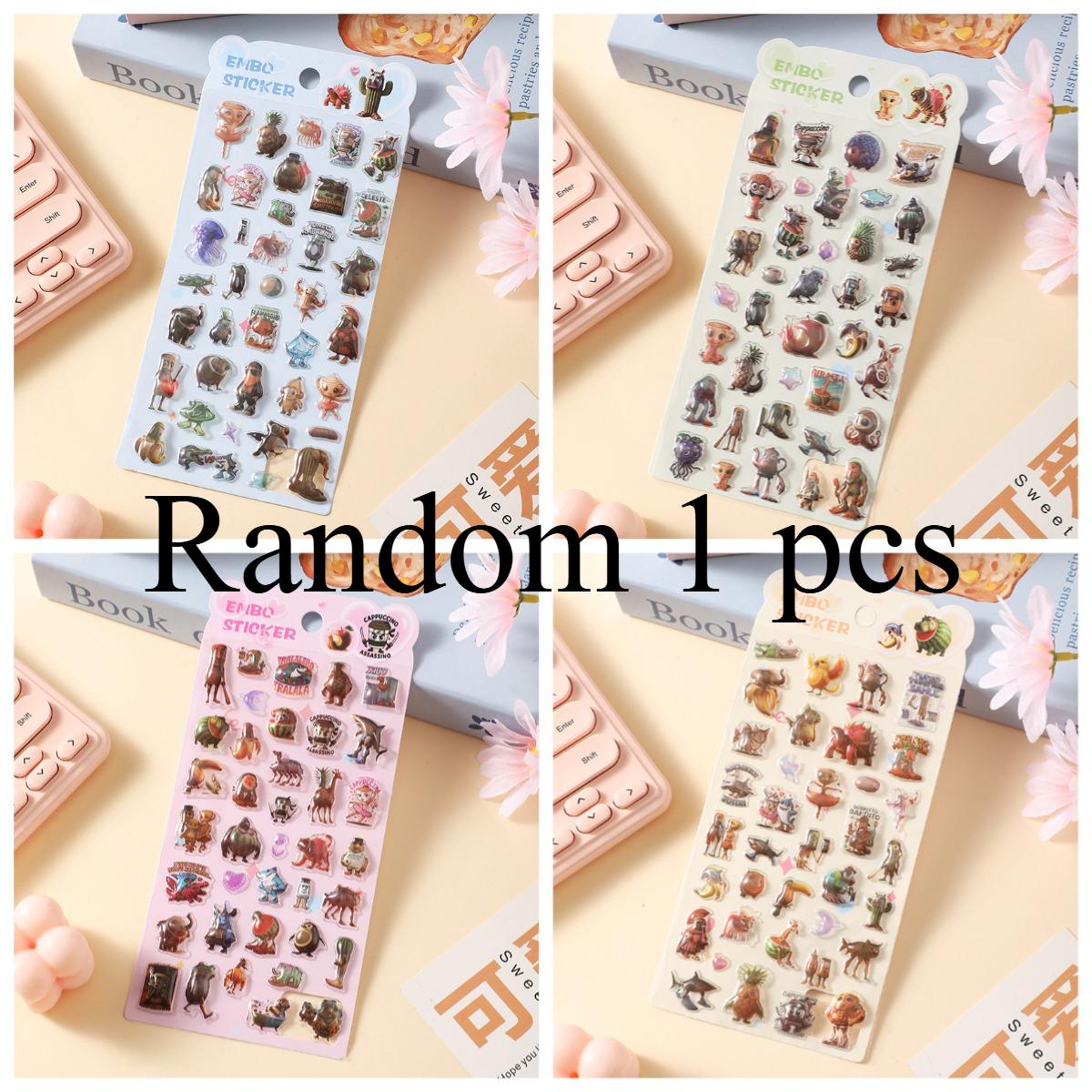 

latest 1/4pcs cartoon enjoyable stickers children s stationery decoration stickers 3D bubble stickers adorable girls relief phone stickers