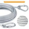 Doppelköpfige Hunde Auslaufkabel Leine, Traktionsseil mit Metallschnalle Stahldraht rostfreier Trainingshalsband, Outdoor Hunde Gurt
