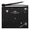 Coach 16 Star Print Corner Zipper Design Coated Canvas And Smooth Leather Clutch Small Women Clutch Black CCK76-SVA47
