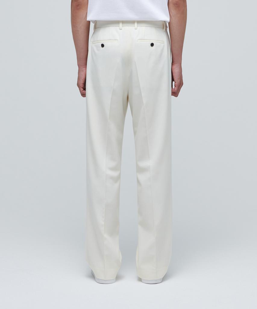 MUSINSA STANDARD Lightweight Wide Hidden Banding Slacks [Cream]
