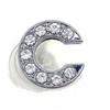 Charms Scarpe Diamante Strass Scintillante Lettera Argento Cristallo Alfabeto Decorazioni Scarpe Gioielli Slider Braccialetto Braccialetti