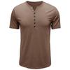 Magliette Henley da uomo a maniche corte, magliette casual basiche, magliette Henley estive con bottoni, magliette comode, magliette classiche traspiranti per uomo