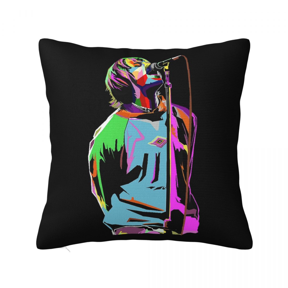 Liam Gallagher Art Square Pillowcase Pillow Cover Polyester Cushion Zip Decorative Comfort Throw Pillow for Home Bedroom 30x30 cm 12x12 in