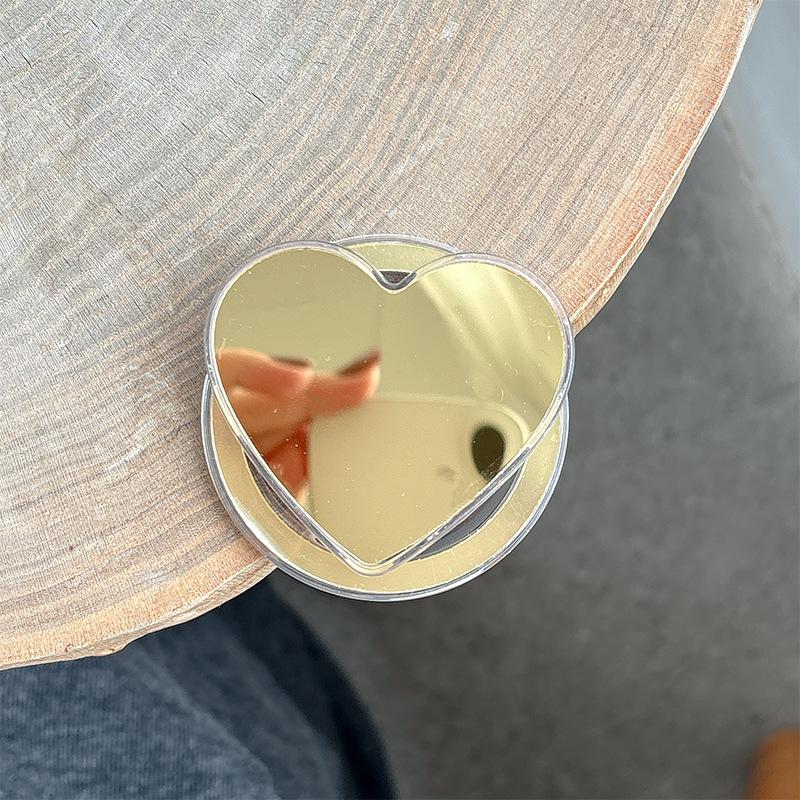 Mirror Phone Airbag Stand - Multi-Shape Makeup Mirror + Desktop Support All-in-One Accessory with Magnetic Design