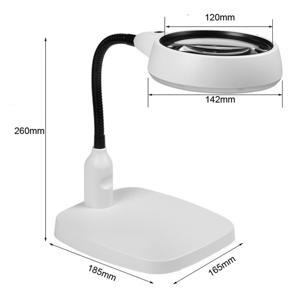 Multifarious Hand Desktop Magnifier Stand with LED Light Welding Illuminated Magnifying Glass Clip Clamp Helping for Crafting Cl