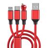 Three-in-One Flash Charging Cable: Portable USB Gift for Fast Mobile Charging